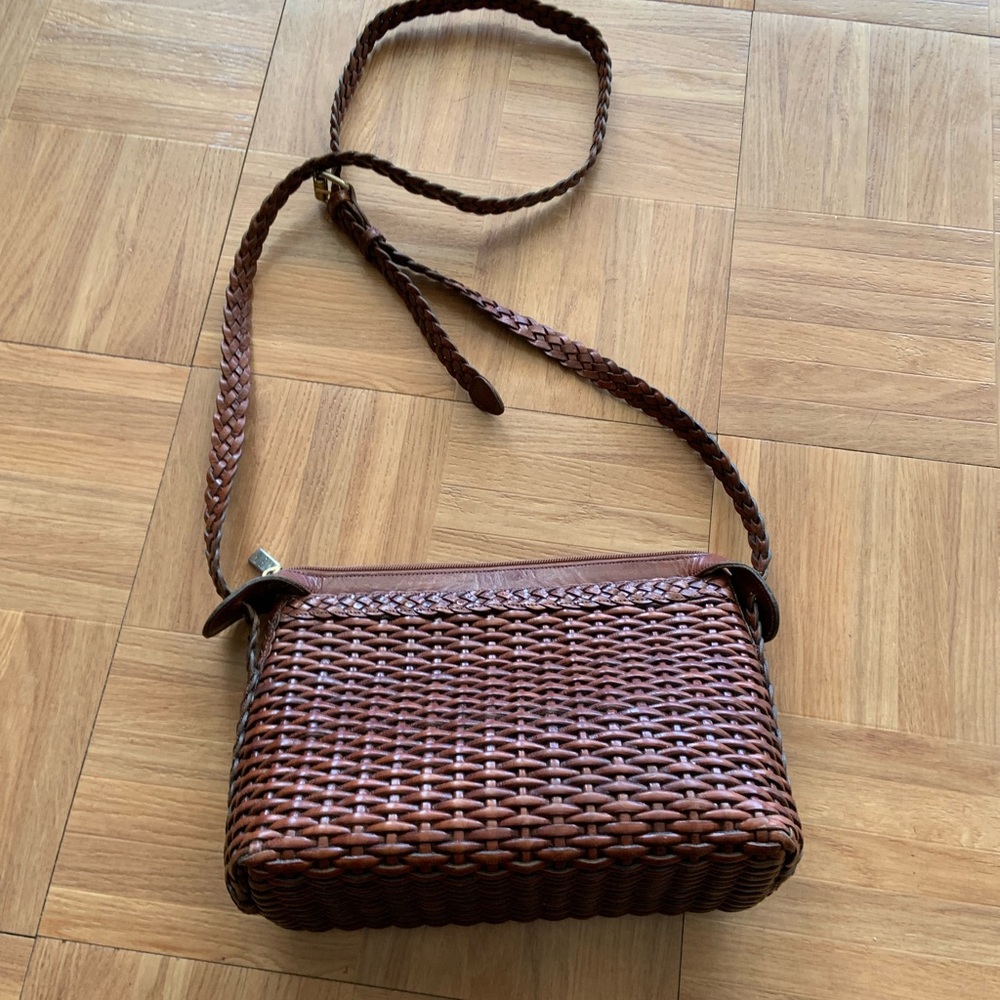vtg Beautiful Woven leather CEN bag - Picture 4 of 12
